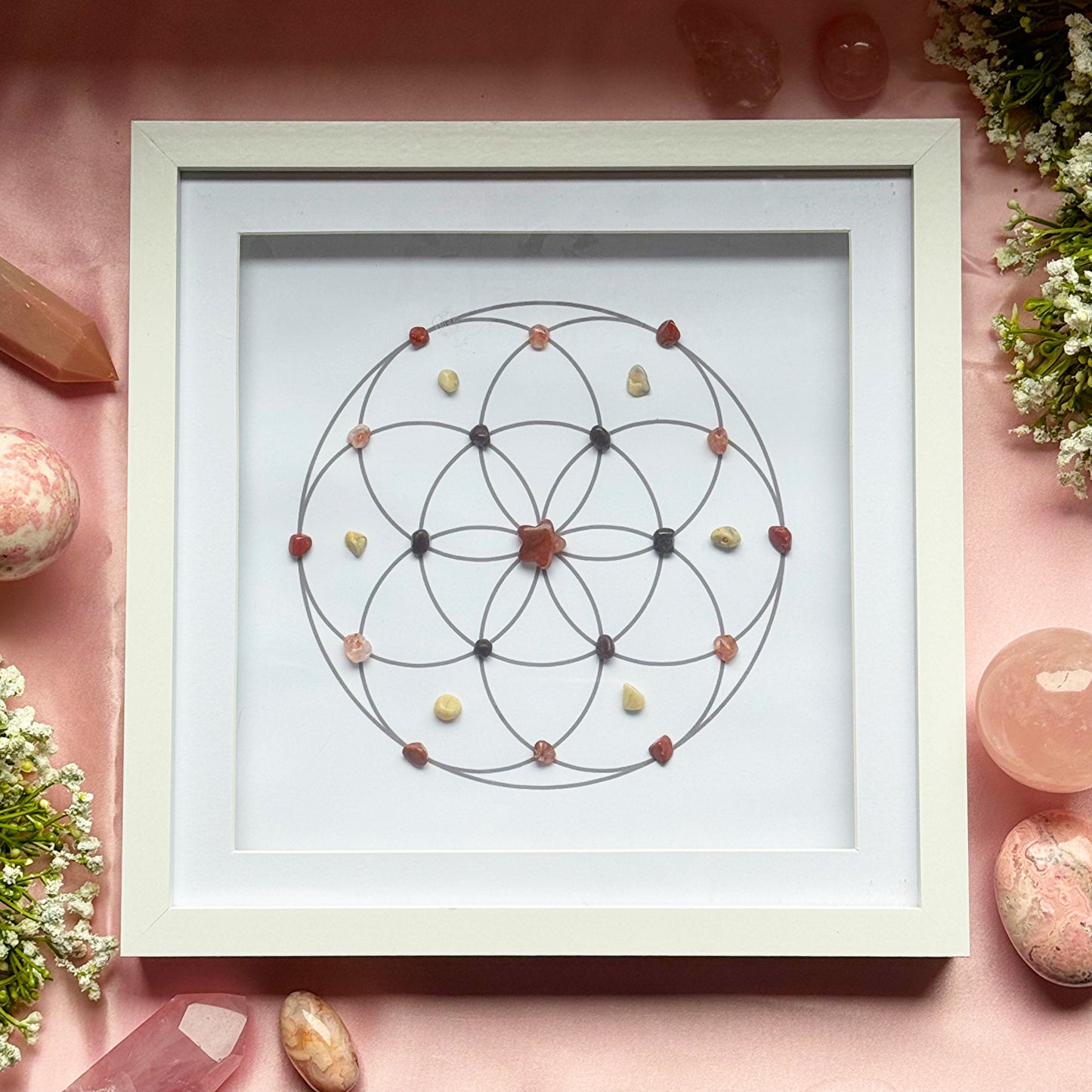 ‘The Joy of Life’ Framed Crystal Grid