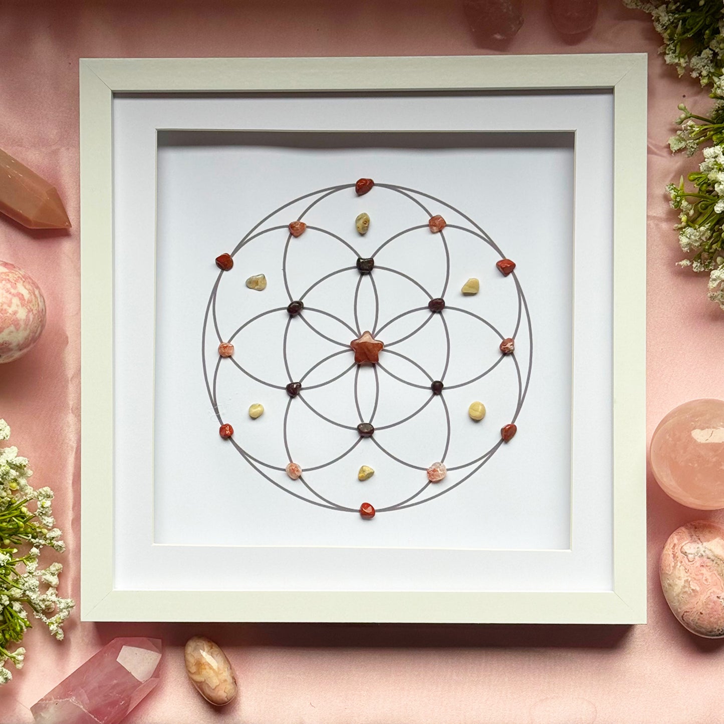 ‘The Joy of Life’ Framed Crystal Grid